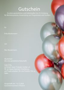 Gutschein mit Ballons